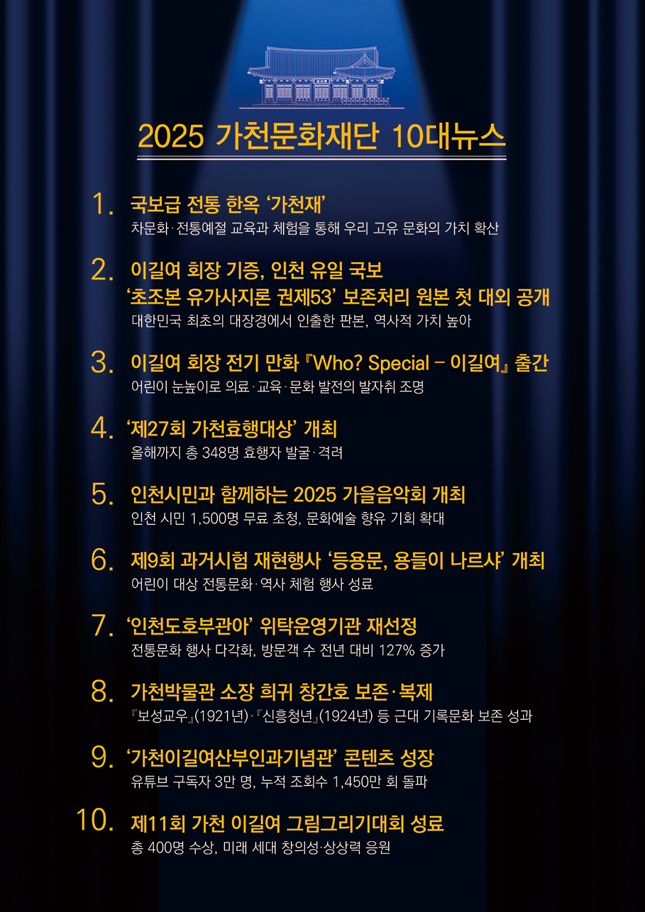 2025 가천문화재단 10대뉴스